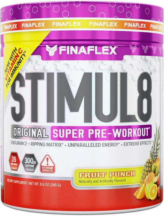 Finaflex Stimul8 Punch Pre-Workout Powder - 8.5 Ounce Jar
