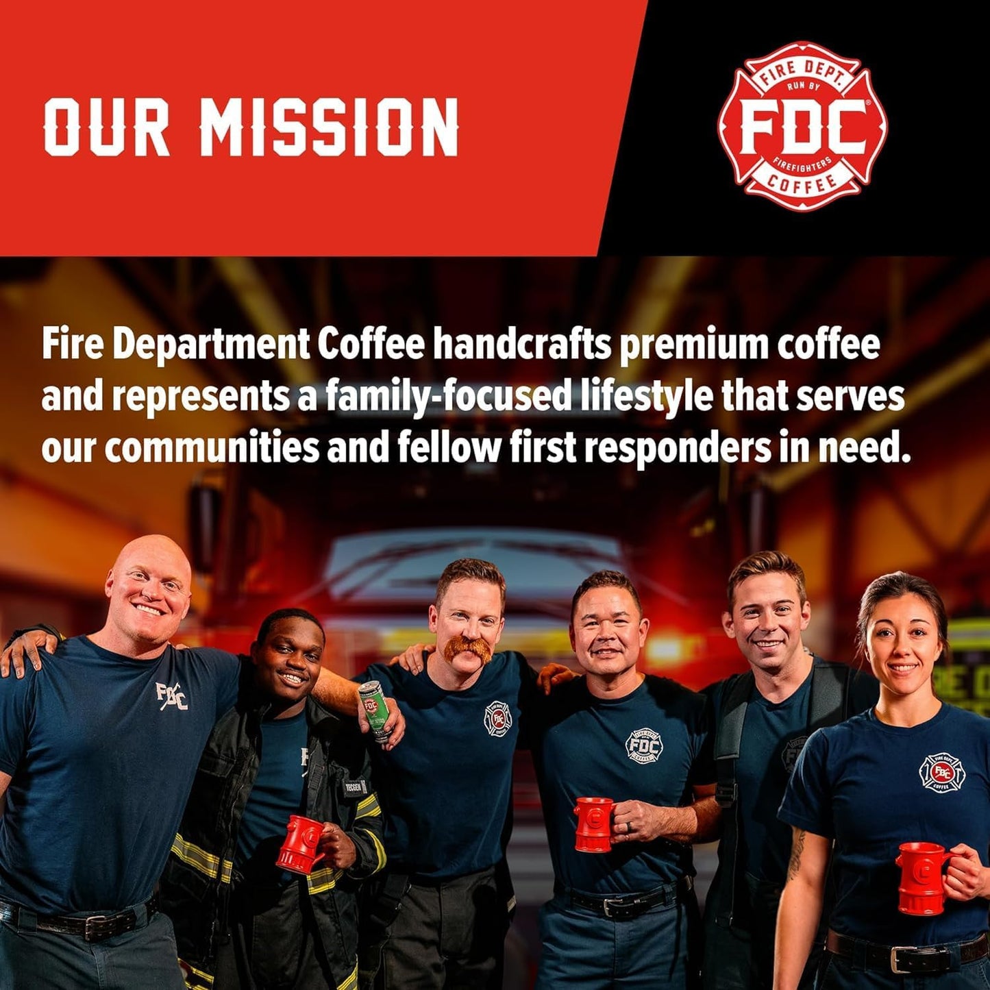 Fire Department Coffee Instant Plant-Based Protein Powder - Supports Firefighters - Upcycled Barley Protein - 100% American-Grown - 14.1 oz Can