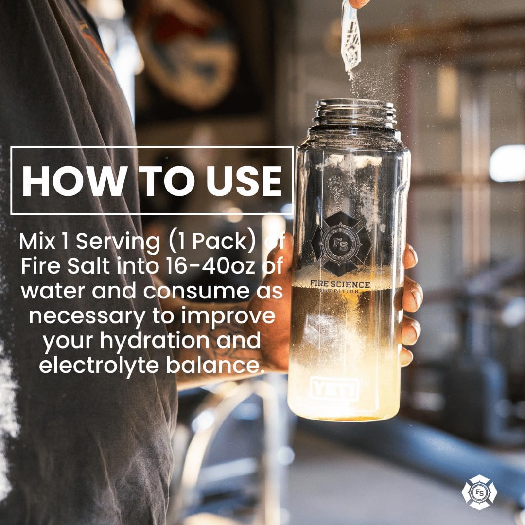 Fire Science Nutrition Fire Salt Hydration Sticks - Electrolyte & Coconut Water Drink Mix with Magnesium, Potassium, and Sodium - Zero Sugar - On-the-Go Packs - Variety Pack - 32 Count