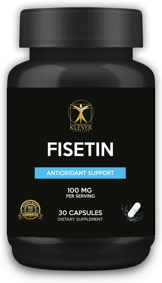 Fisetin Bioflavonoid Antioxidant Supplement for Anti-Aging, Skin Health, and Metabolic Benefits - 30 Capsules