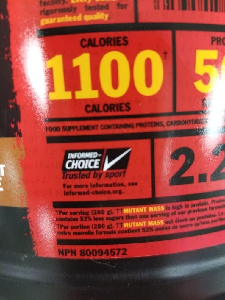Fit Foods Mutant Mass Triple Chocolate Flavor 2.2 kg - High Calorie Weight Gainer Protein Powder