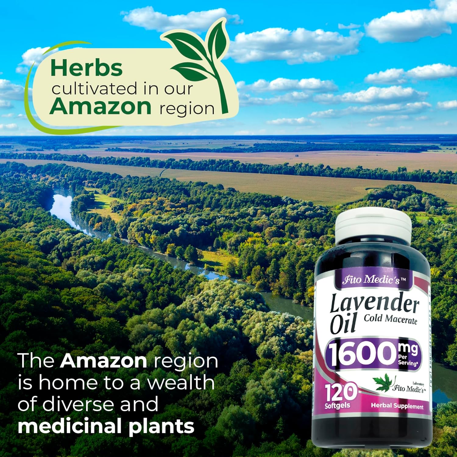 FITO MEDIC'S Lab Lavender Pills 1600mg Soft Gels for Better Absorption - Lavender Extract Capsules with Lavanda Oil