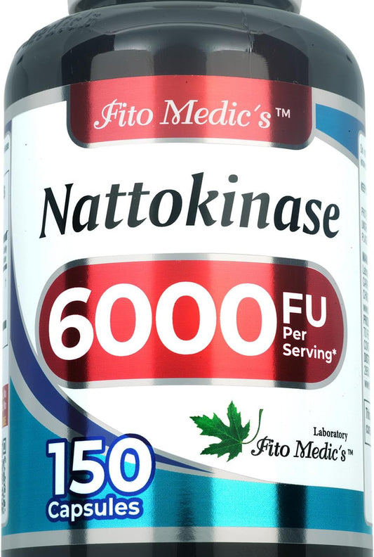 FITO MEDIC'S Lab Nattokinase Supplement - 6000 FU Enzyme per Serving, 150 Capsules, High Absorption Formula