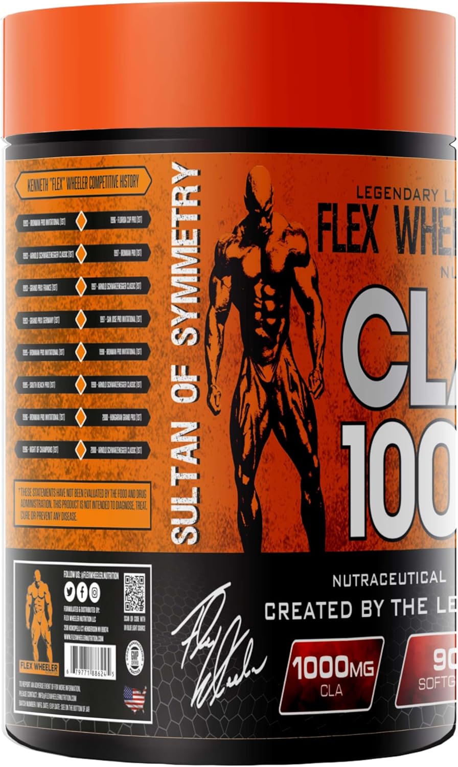 Flex Wheeler CLA 1000mg Supplement - 90 Softgels for 90 Servings