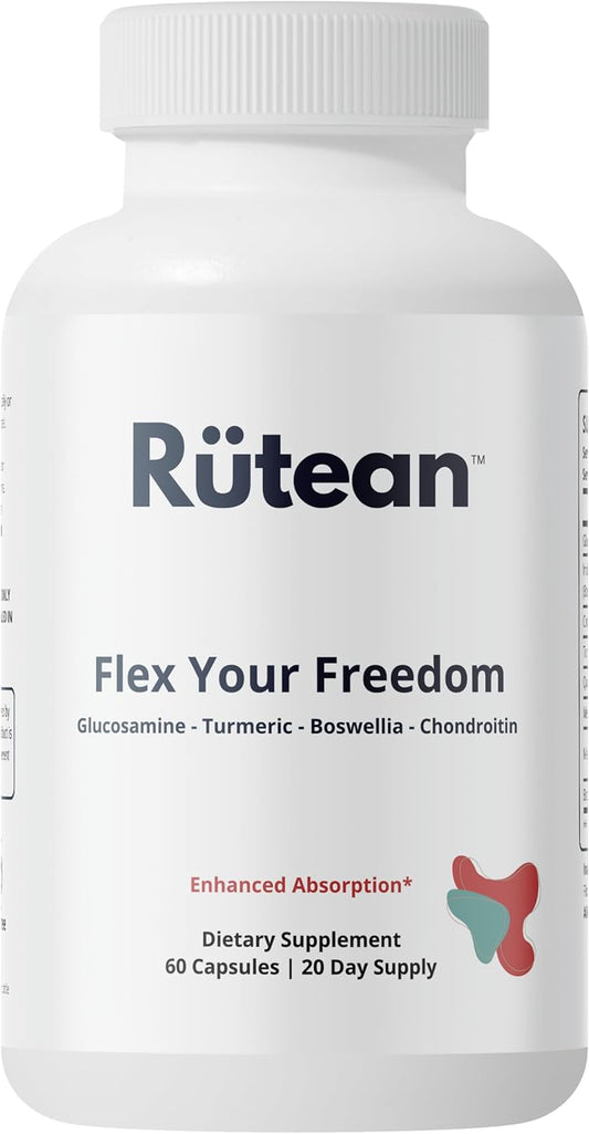 Flex Your Freedom Joint Support Supplement with Glucosamine, Boswellia, Chondroitin, MSM, Turmeric - 60 Capsules for Bone, Back, and Knee Relief