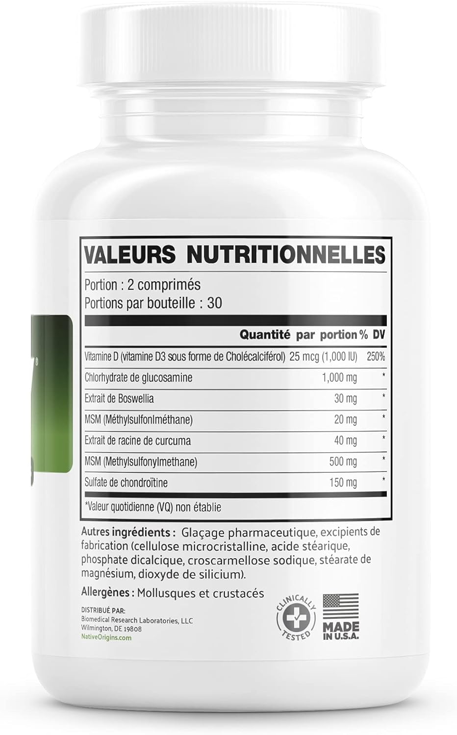 Flexify Joint Supplement with Glucosamine, Chondroitin, Turmeric, MSM, Boswellia, D3, and Ginger Root