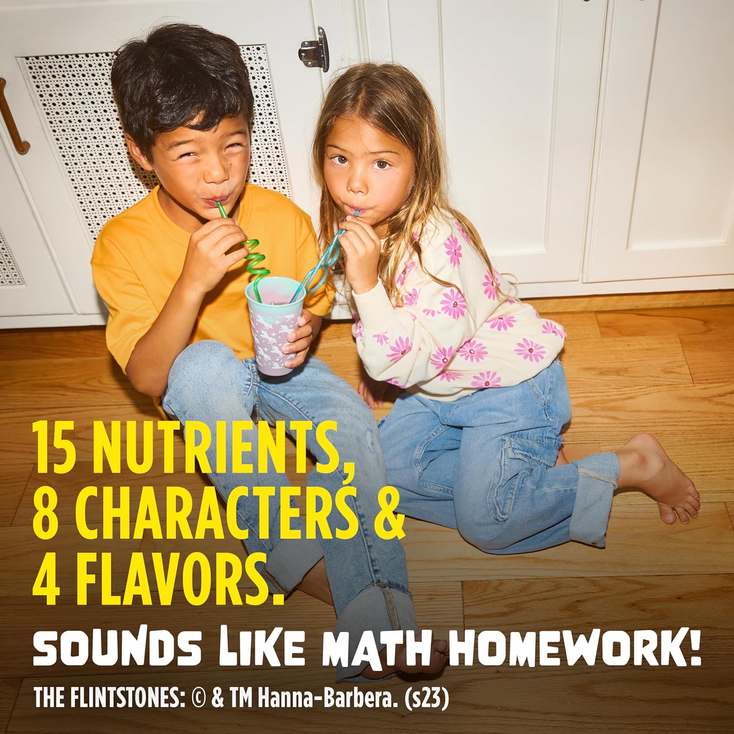 Flintstones Chewable Kids Multivitamin with Vitamin C, D, B12 & Iron for Toddlers - 90 Count (Pack of 2)