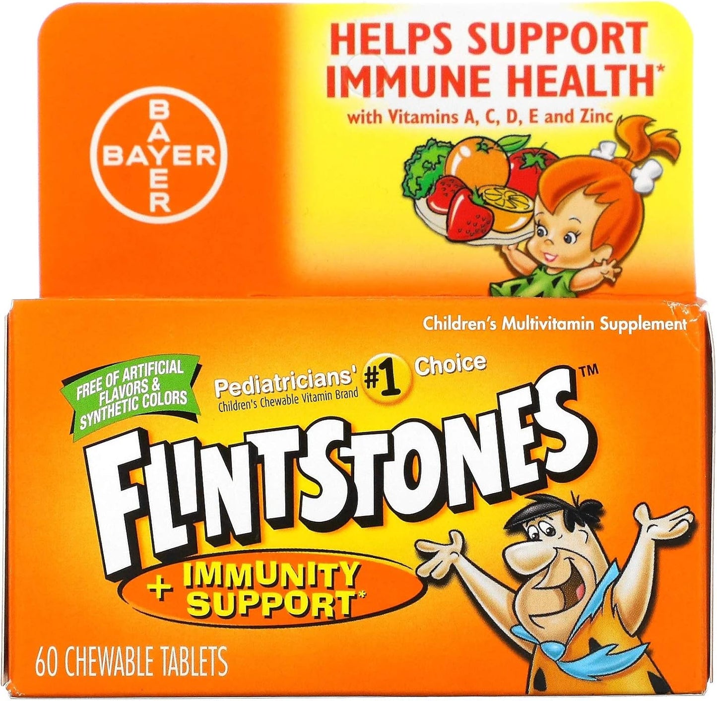 Flintstones Chewable Kids Vitamins with Immunity Support, Multivitamin for Kids and Toddlers, 60ct Bottle