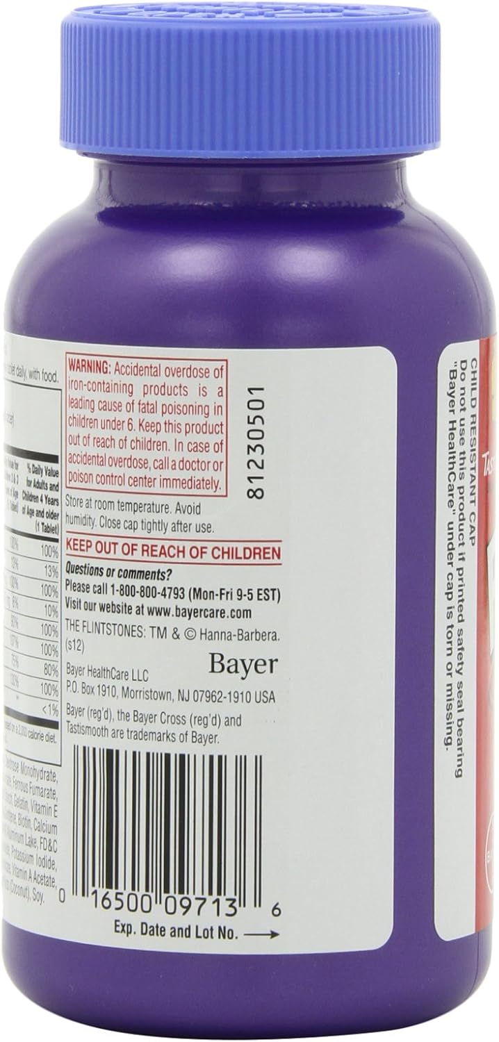 Flintstones Chewable Kids Vitamins with Iron, Calcium, Vitamin C & D, 300 Count - Pack of 2 Bottles