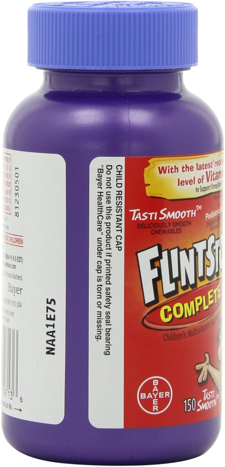 Flintstones Chewable Kids Vitamins with Iron, Calcium, Vitamin C & D, 300 Count - Pack of 2 Bottles