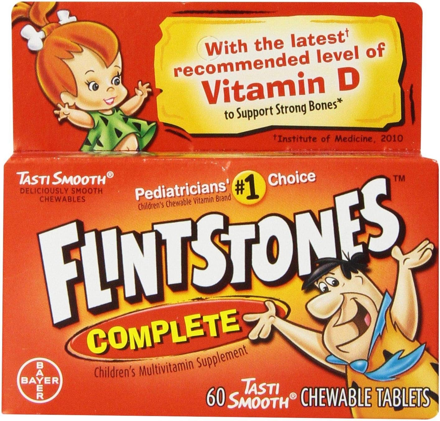 Flintstones Chewable Tablets Complete Multivitamin 60 ea - Pack of 2
