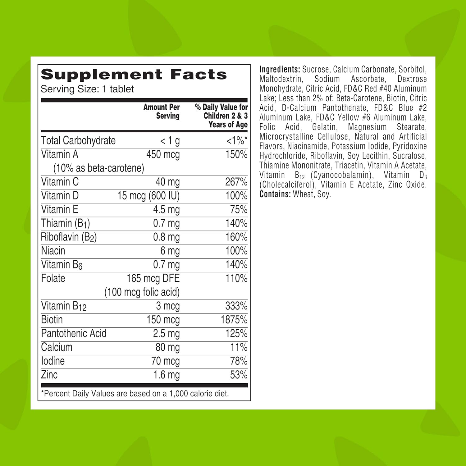 Flintstones Chewable Toddler Multivitamin with Vitamin C, D, Folate - 80ct