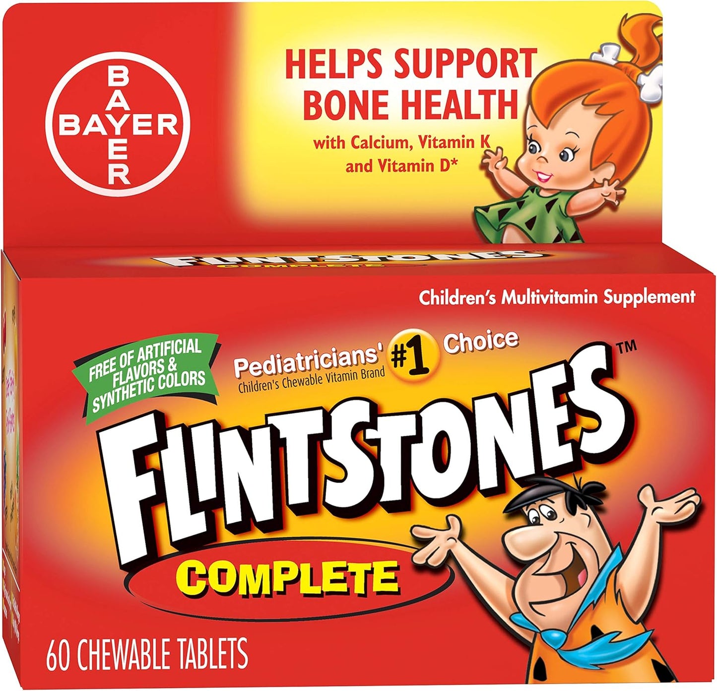 Flintstones Complete Children's Multivitamin Supplement Chewable Tablets - 60 Count Size