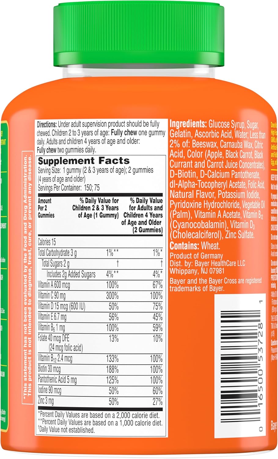 Flintstones Gummies Kids Vitamins with Immunity Support, 150ct Orange - Multivitamin for Kids and Toddlers with Vitamin C, D, B12, Zinc