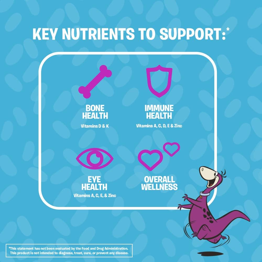 Flintstones SuperBeans Kids Multivitamin with Immunity Support - 90 Fruit Flavored Vegetarian Jelly Bean Chews, A,D,Iodine,Zinc for Healthy Growth