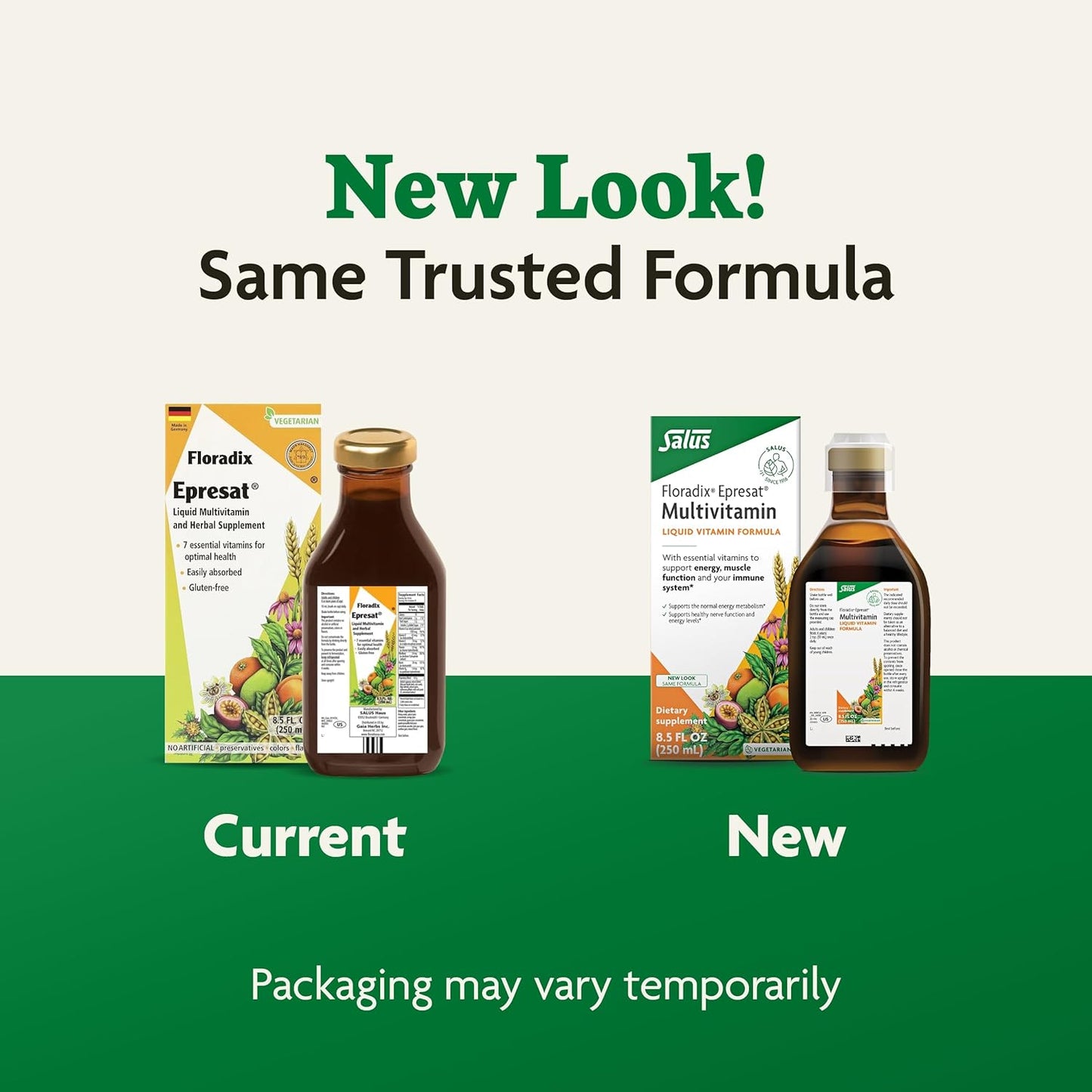 Floradix Epresat Adult Multivitamin - Liquid Daily Supplement with Vitamin A, Milk Thistle for Energy & Liver Health - Vegetarian, Non-GMO - 8.5 fl oz