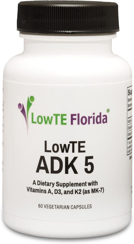 Florida ADK 5 Multivitamin with Vitamin D3 5,000iu, K2 mk-7, & A for Bone & Teeth Health, Arterial Health, Immune Support - Gluten Free (60 Days)