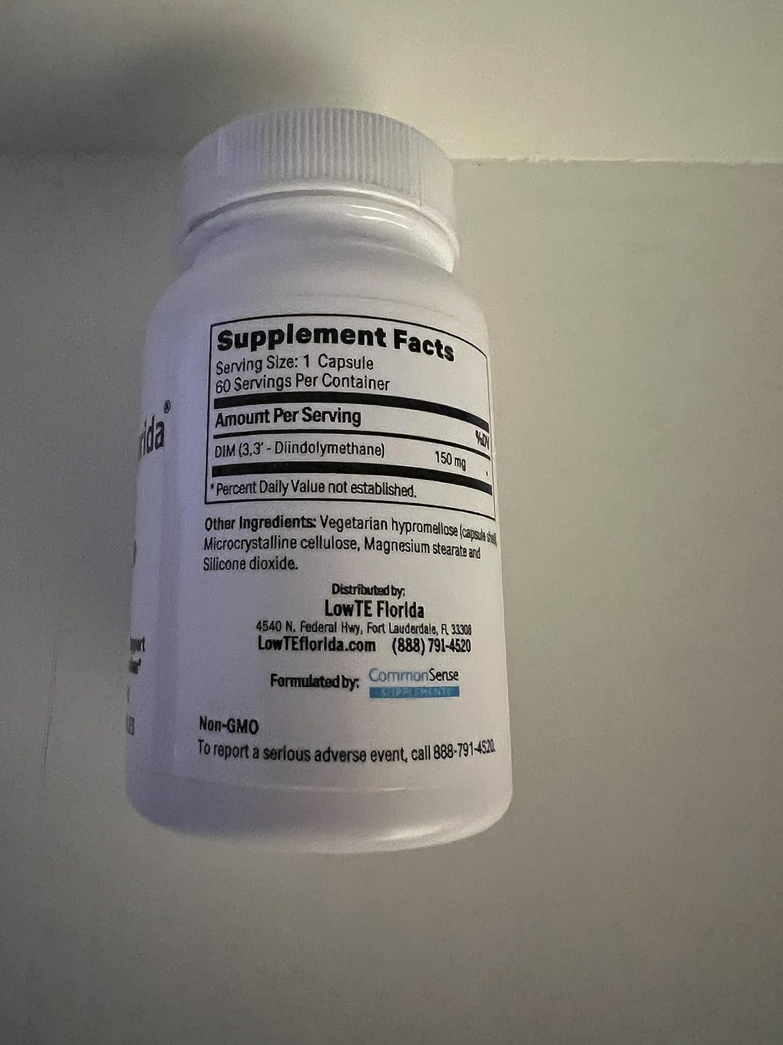 Florida DIM Supplement - 150 mg - 60 Capsules - LowTE Formula