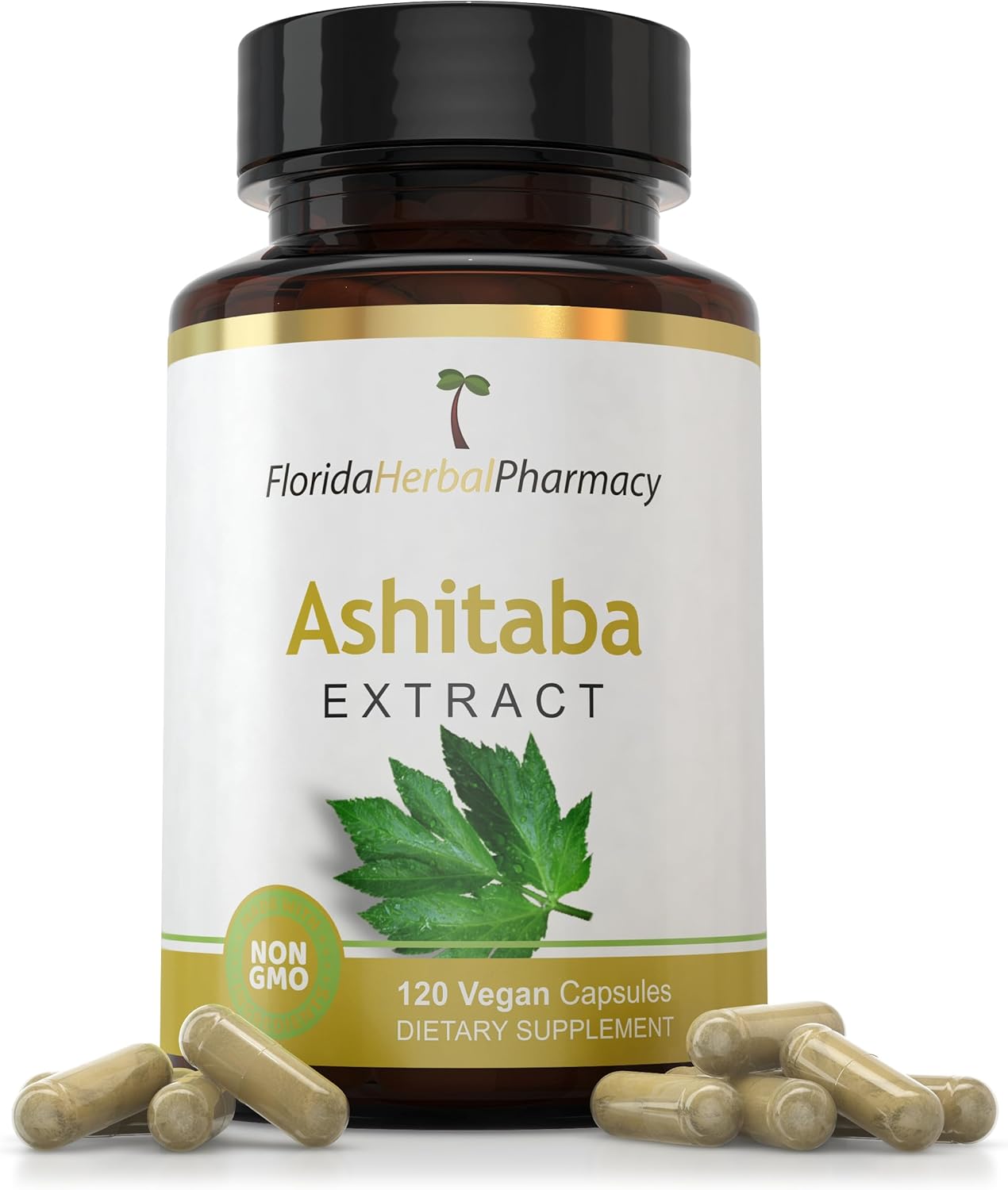 Florida Herbal Pharmacy Japanese Ashitaba Leaf Extract Capsules - 120 Capsules (500mg) - High Potency 10:1 Extract - Natural Health Support