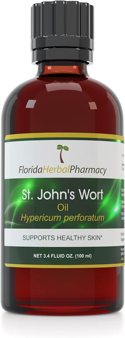 Florida Herbal Pharmacy St. John's Wort Infused Oil - 3.4 oz (100 ml) - Hypericum Perforatum Oil