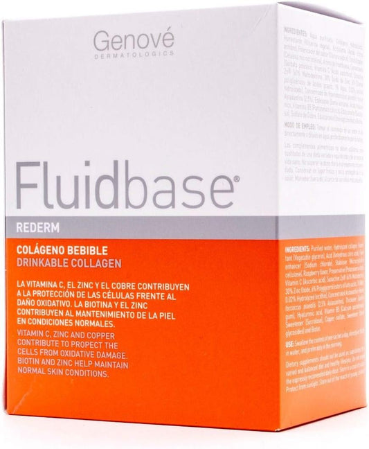 Fluidbase® Rederm Collagen Drink - 20 Sachets x 25ml - Skin Hydration & Elasticity - Liquid Collagen Supplement