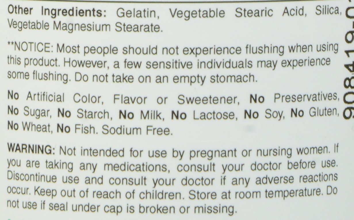 Flush-Free Niacin 500 mg Supplement - 120 Capsules by Nature's Bounty