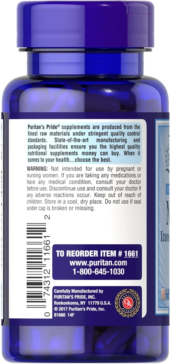 Flush Free Niacin 500mg Capsules - Puritan's Pride, 100 Count Bottle - Non-Flushing Vitamin B3 Supplement