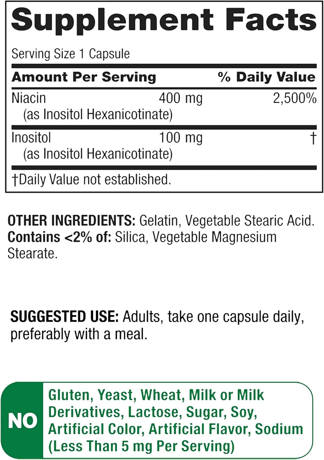 Flush-Free Niacin 500mg Capsules, 240 Count - Metabolism Support, Energy Boost, Holistic Wellbeing - Gluten Free Vitamin B3 Supplement