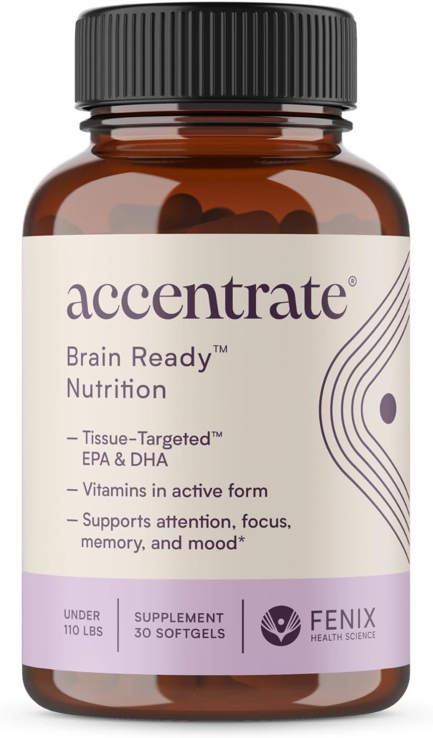 Focus Brain Supplement for Kids - Enhances Cognitive Function and Mental Clarity - 30 Softgels for 1 Month