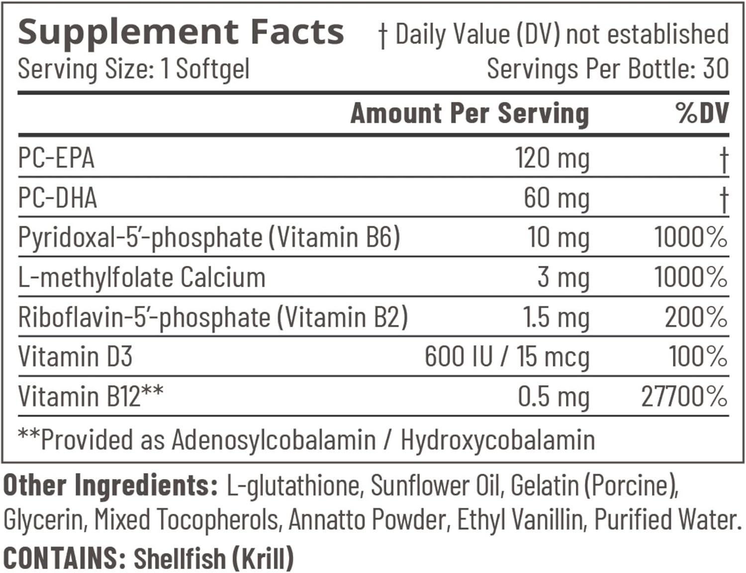 Focus Brain Supplement for Kids - Enhances Cognitive Function and Mental Clarity - 30 Softgels for 1 Month