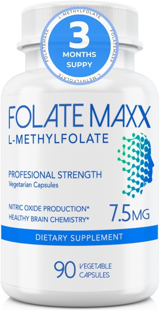 FolateMaxx L-Methylfolate 7.5 mg Professional Active Folate Capsules - 90 Count