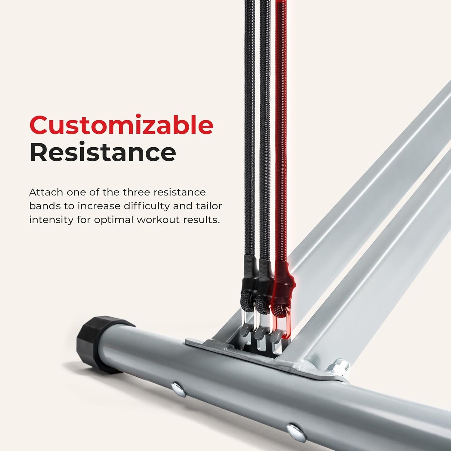 Foldable Row-N-Ride Squat Assist Trainer by Sunny Health & Fitness - Adjustable Resistance for Home Gym Workout - Arm, Glute, Leg Exercise Machine