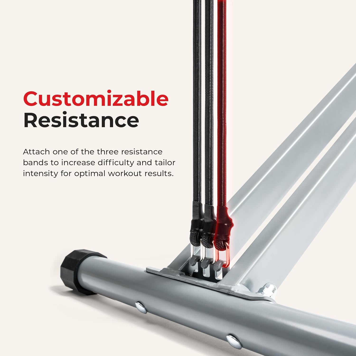 Foldable Row-N-Ride Squat Assist Trainer by Sunny Health & Fitness - Adjustable Resistance for Home Gym Workout - Arm, Glute, Leg Exercise Machine