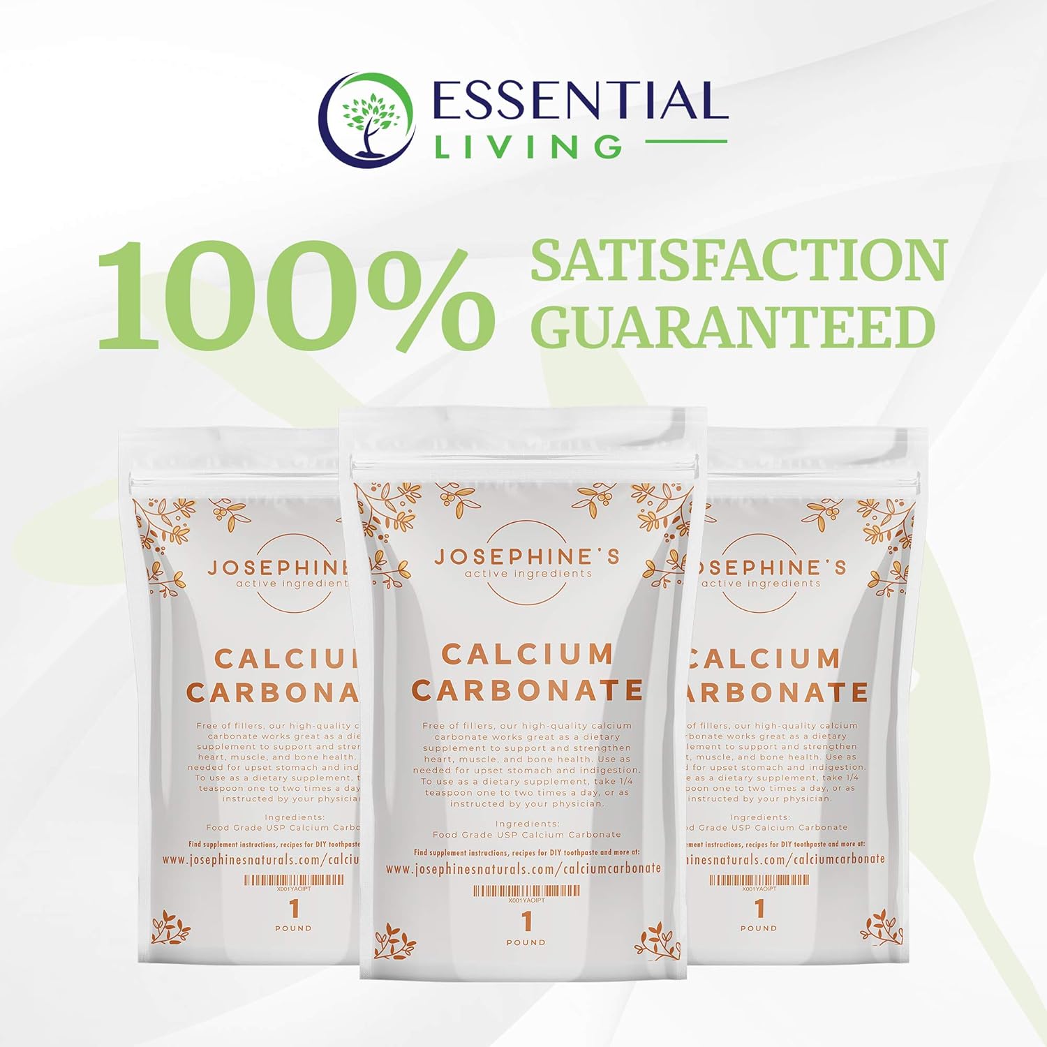 Food Grade Calcium Carbonate Powder - 1 lb - Heartburn Relief, DIY Toothpaste, Chalk Paint - No Additives
