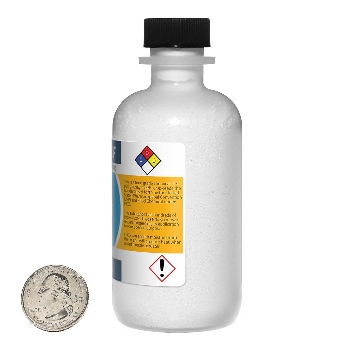 Food Grade Calcium Carbonate Powder - 97% Pure - 3oz Bottle by Loudwolf