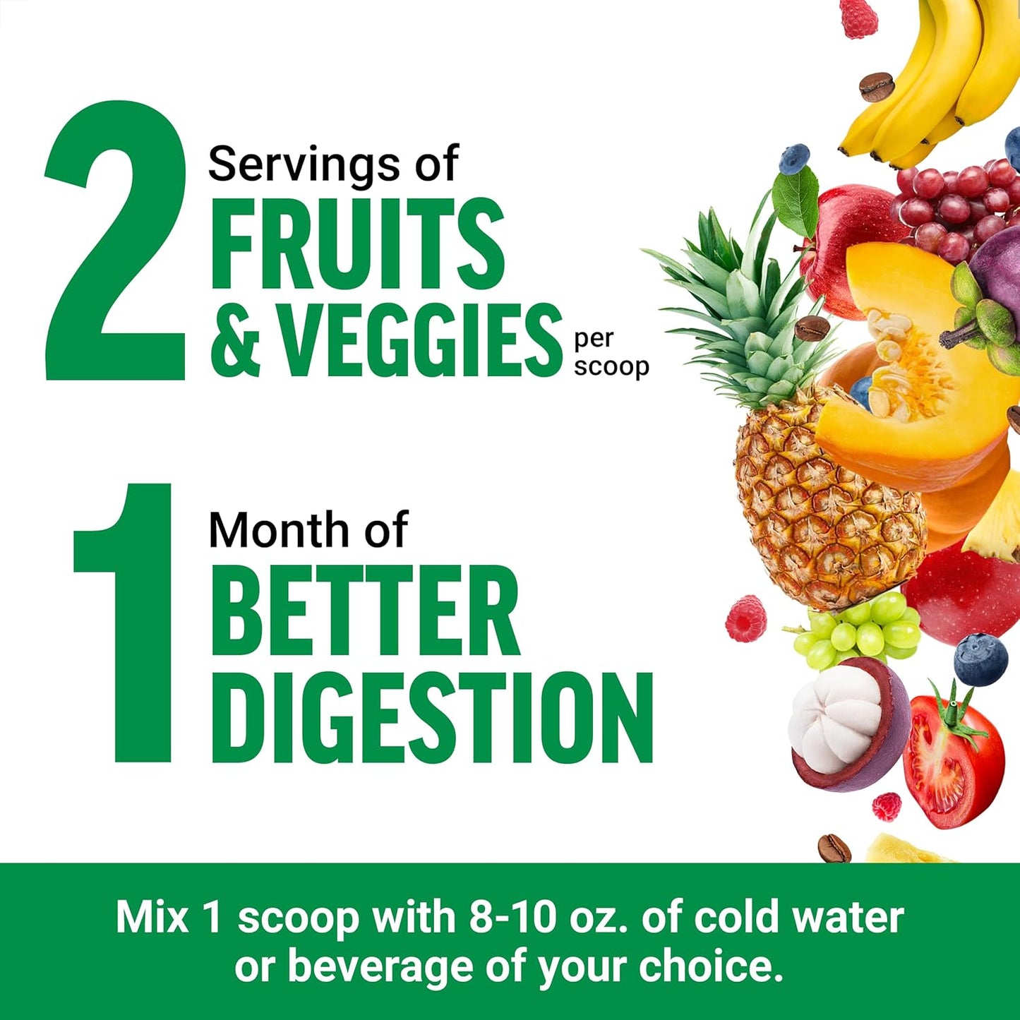 FORCE FACTOR Smarter Greens Superfoods Energy Powder with Digestive Support, Probiotics, Prebiotics - Lemon Lime, 30 Servings