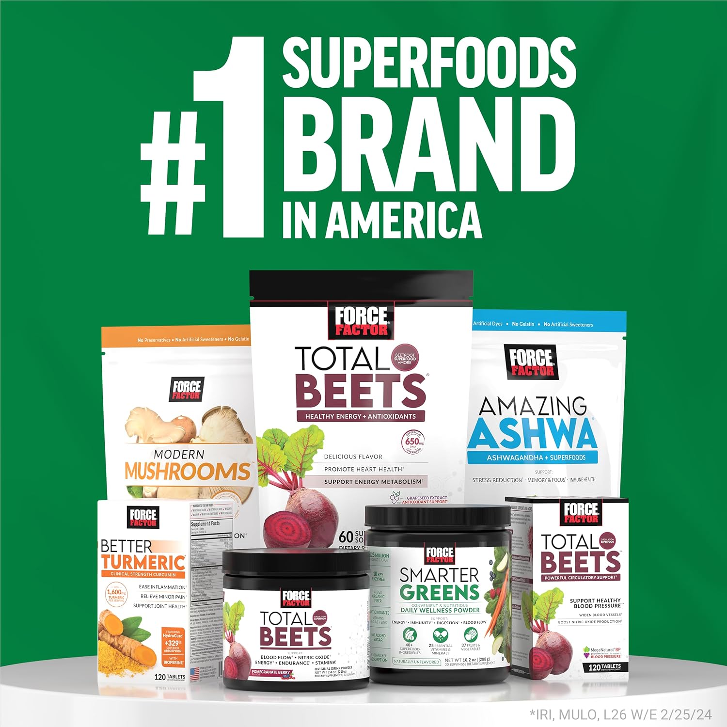 FORCE FACTOR Smarter Greens Superfoods Energy Powder with Digestive Support, Probiotics, Prebiotics - Lemon Lime, 30 Servings