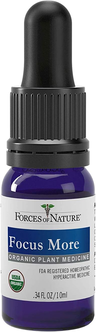 Forces of Nature Focus Supplement - Homeopathic Brain Support for Memory & Concentration - 0.34 Fl Oz