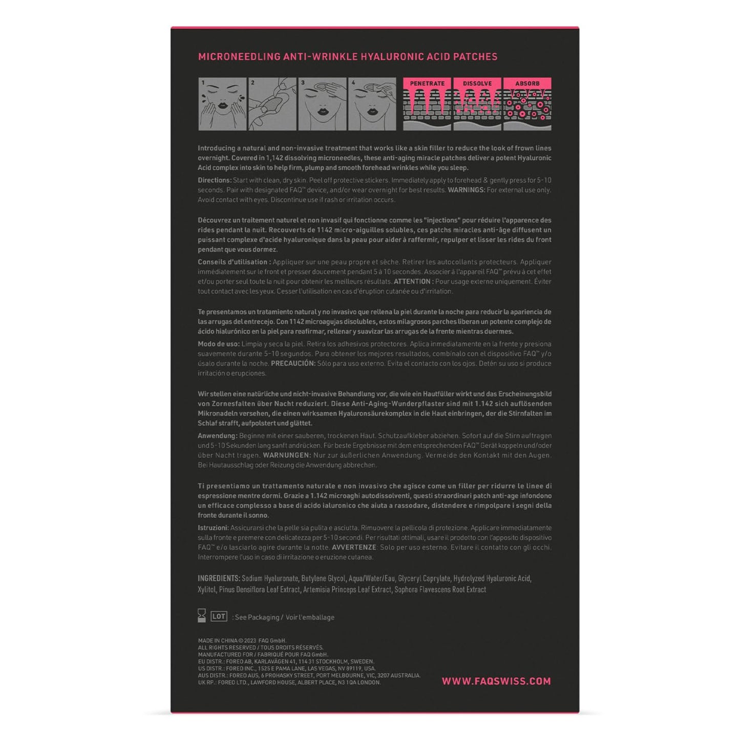 Forehead Hyaluronic Acid Patches for Rejuvenating Results - Travel-Friendly Skin Care - 3 Pack