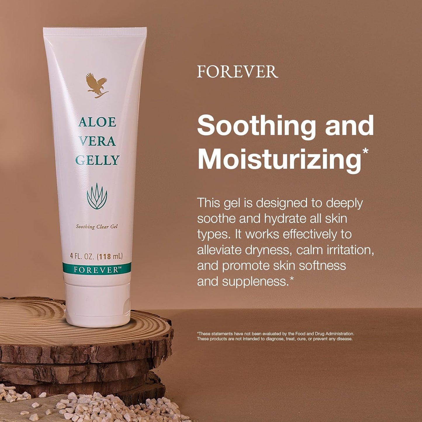 Forever Living Aloe Vera Gelly - Pure Gel for Soothing, Moisturizing, and Conditioning - Vegan and Gluten-Free - 4 fl oz (Pack of 2)