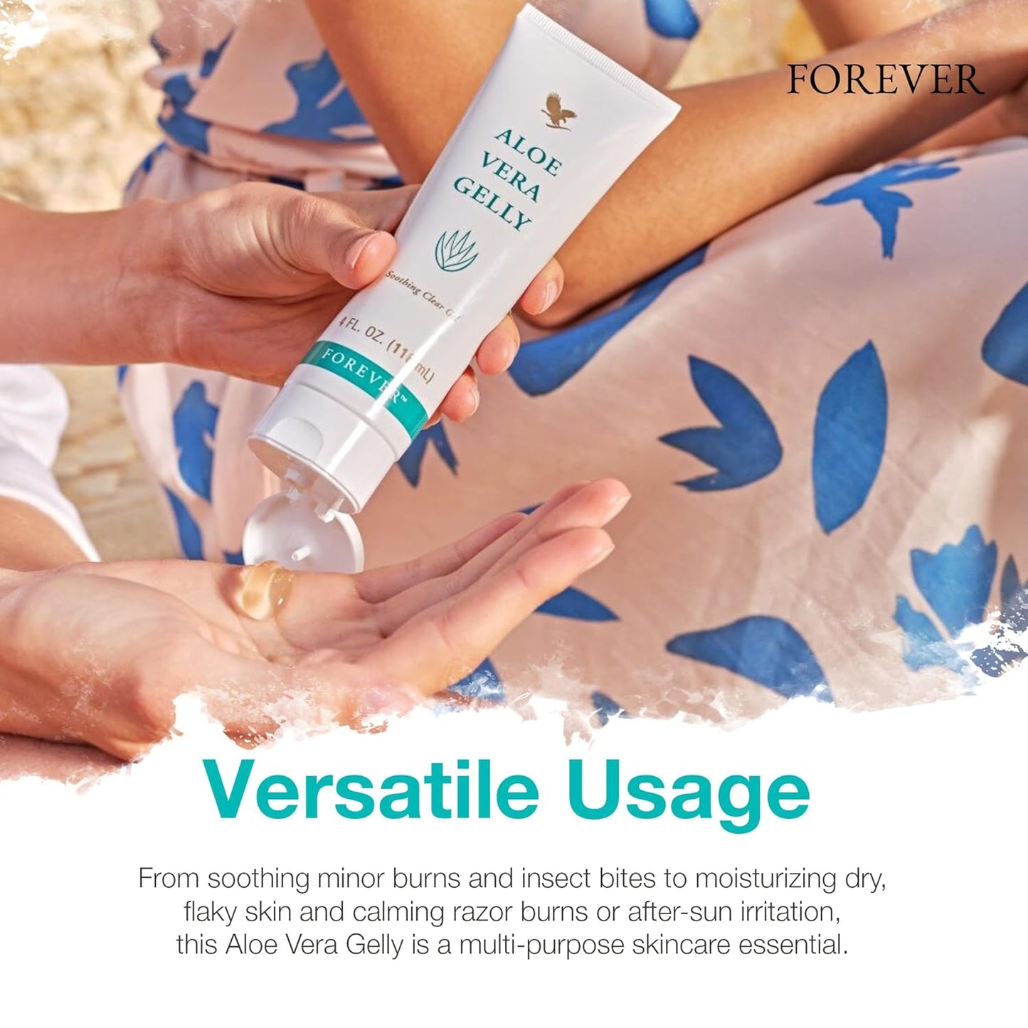Forever Living Aloe Vera Gelly - Pure Gel for Soothing, Moisturizing, and Conditioning - Vegan and Gluten-Free - 4 fl oz (Pack of 2)