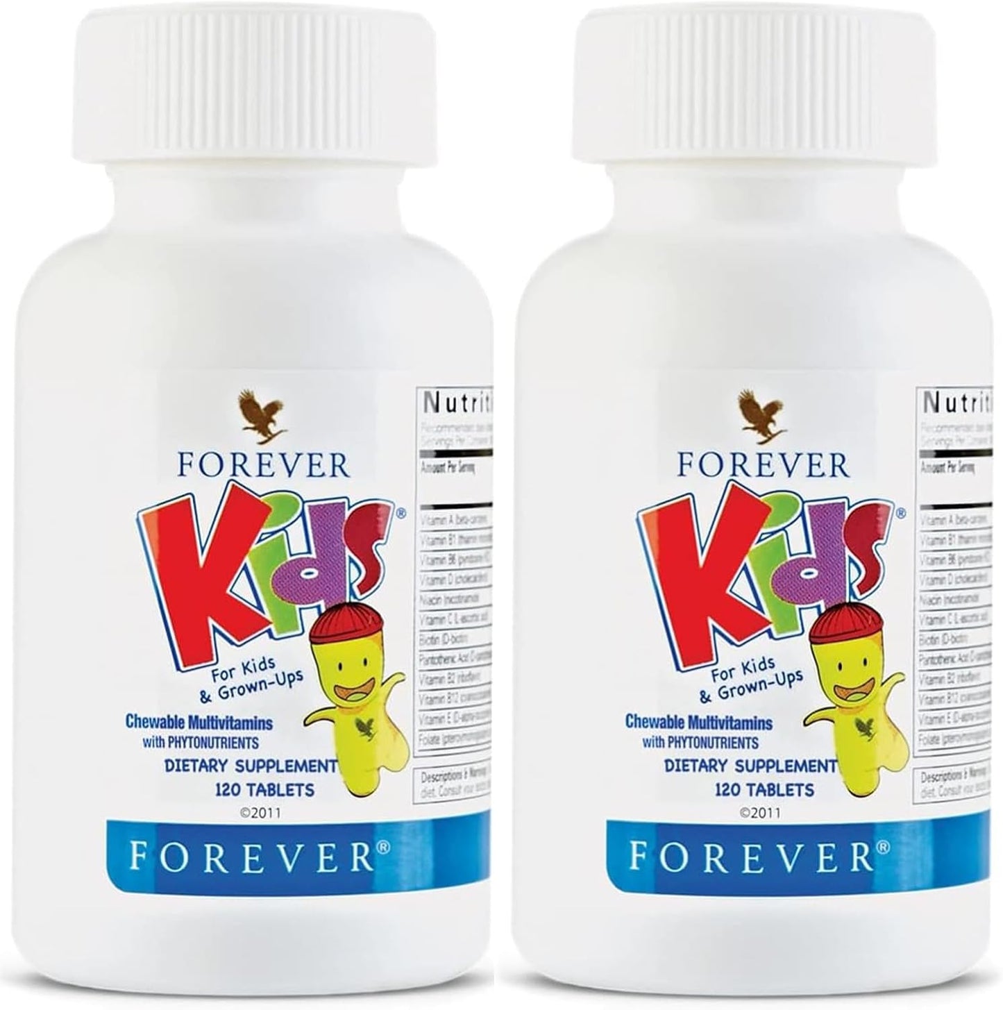 Forever Living Kids Chewable Multivitamin - Grape Flavor - 240 Tablets - Healthy Growth & Development - No Artificial Flavors