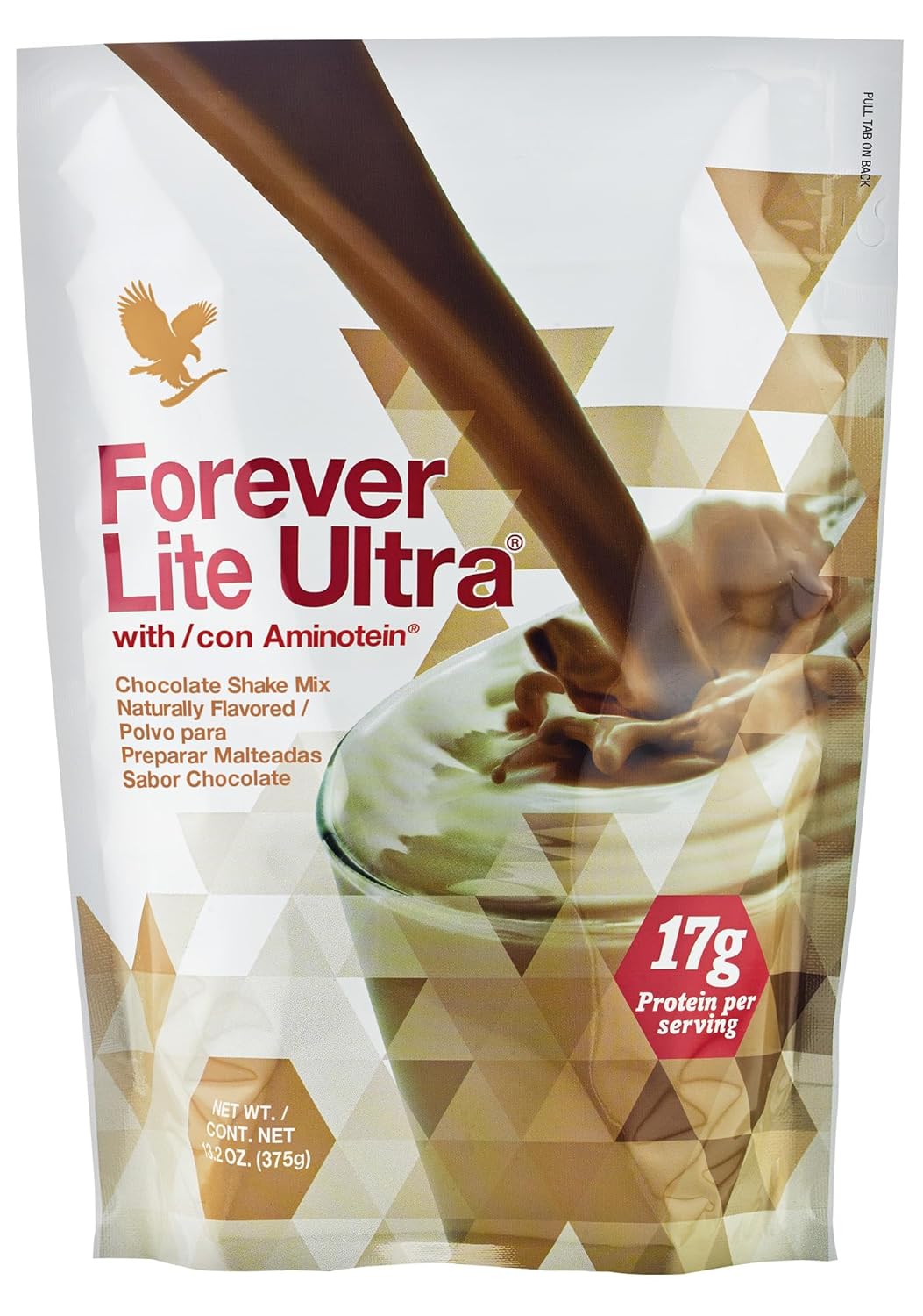 Forever Living Lite Ultra Chocolate Protein Shake Mix - Aminotein, Low Carb Drink for Lean Muscle Mass, 13.2 oz