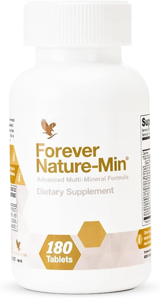 Forever Living Nature-Min®: Premium Multi-Mineral Blend for Muscle, Brain & Hydration - 180 Tablets