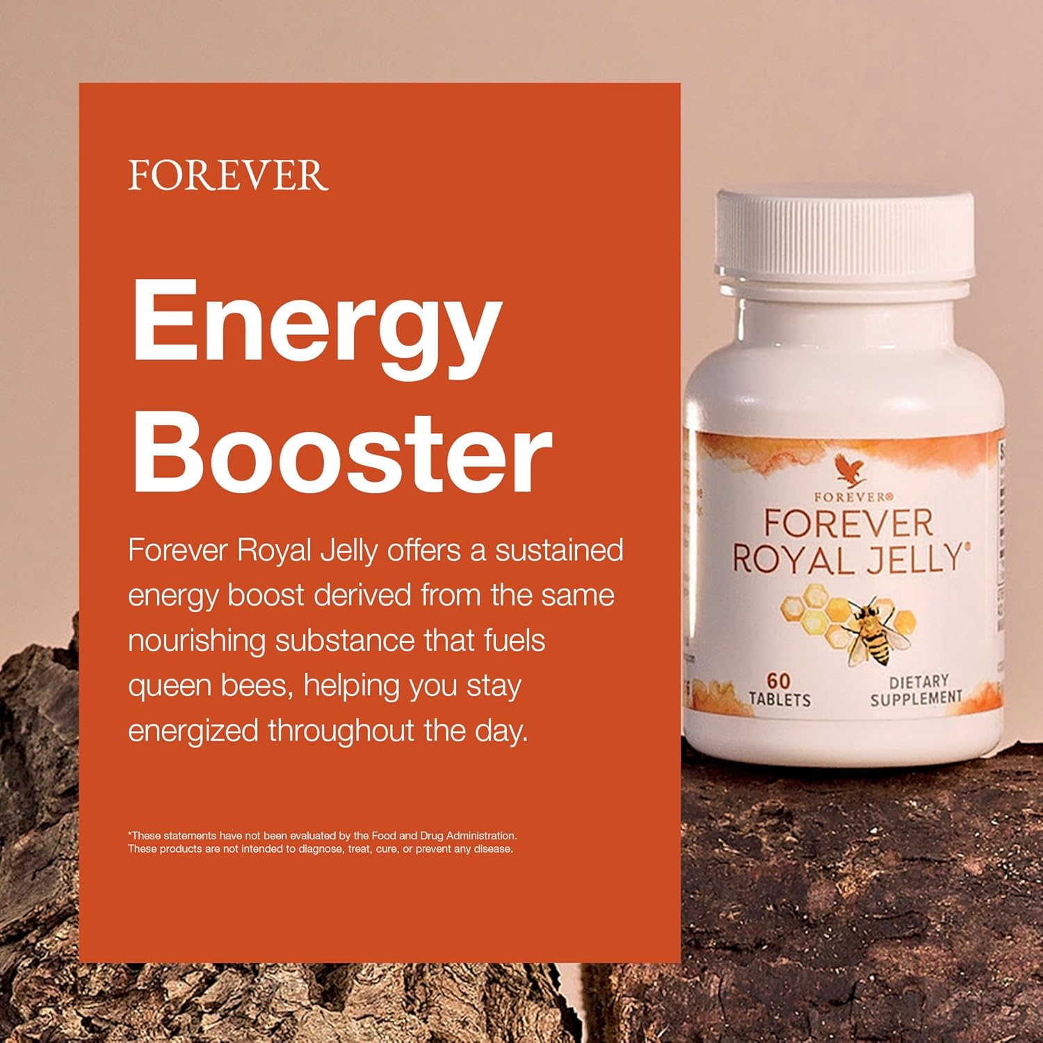 Forever Living Royal Jelly Tablets - Boost Energy and Wellness with 10-HDA, Proteins, Vitamins, Amino Acids - Gluten-Free - 60 Count