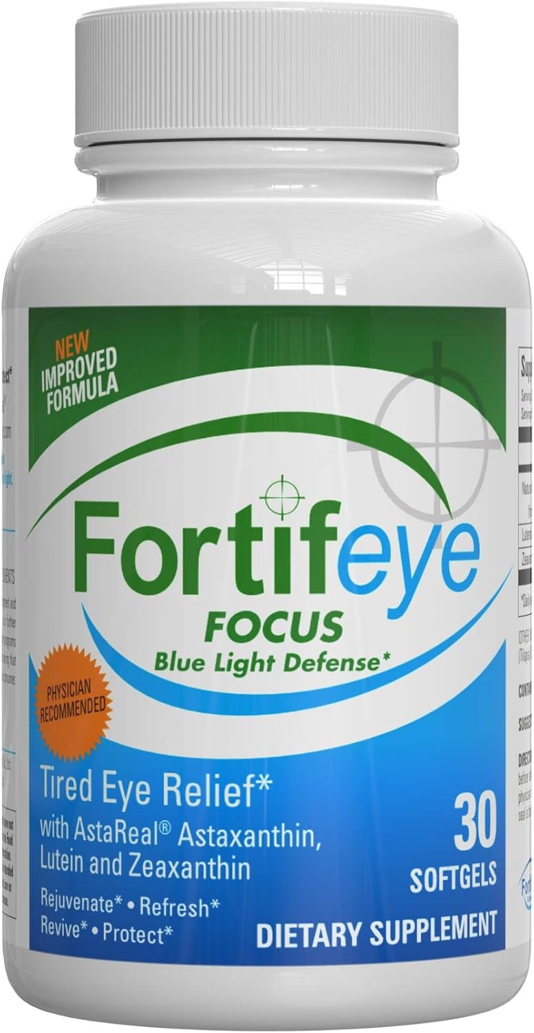 Fortifeye Blue Light Protection & Heart Health Bundle with Super Omega Fish Oil and Focus Vitamins
