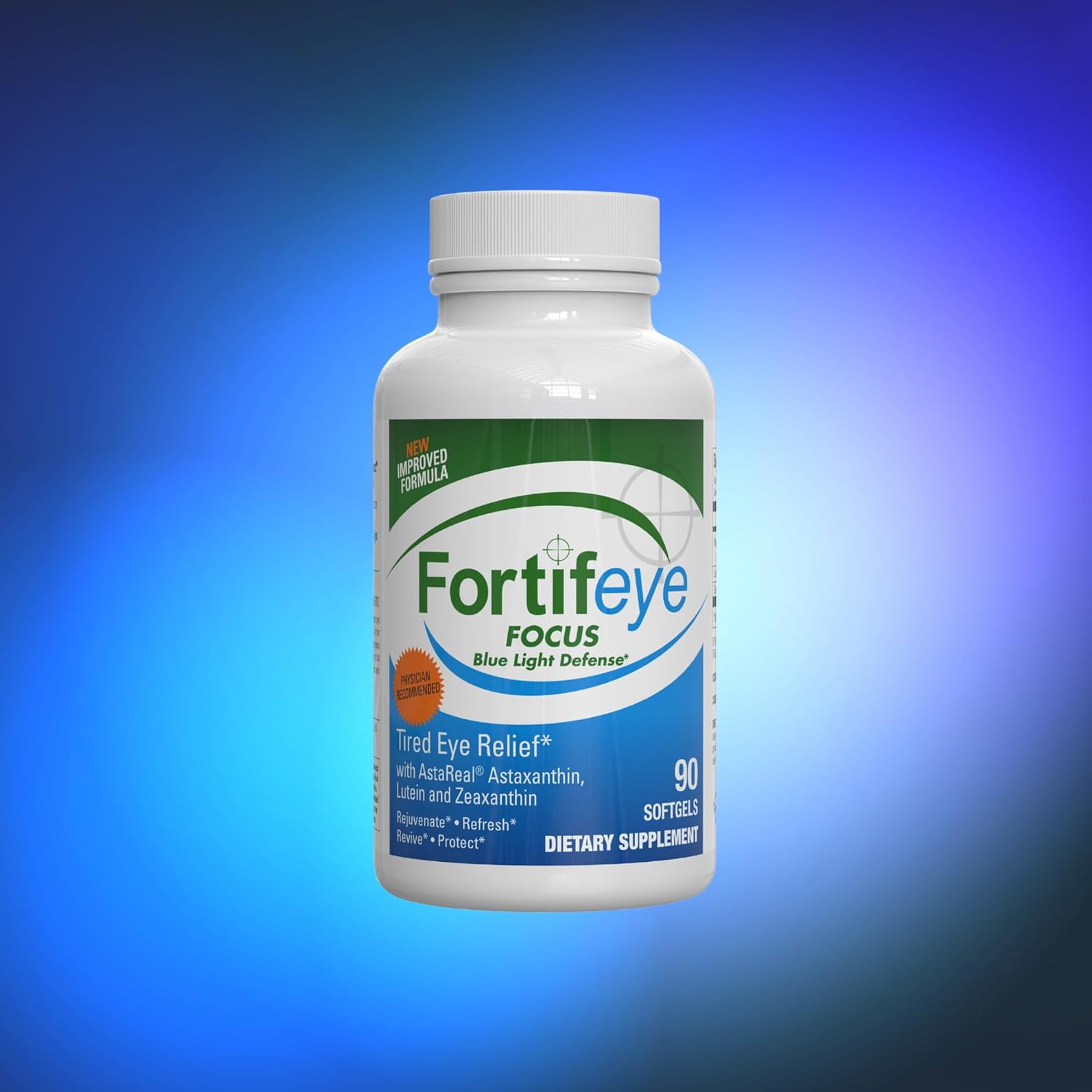 Fortifeye Focus Eye Care Supplement with Triple Carotenoid | Astaxanthin, Lutein, Zeaxanthin | 90 Softgel Capsules