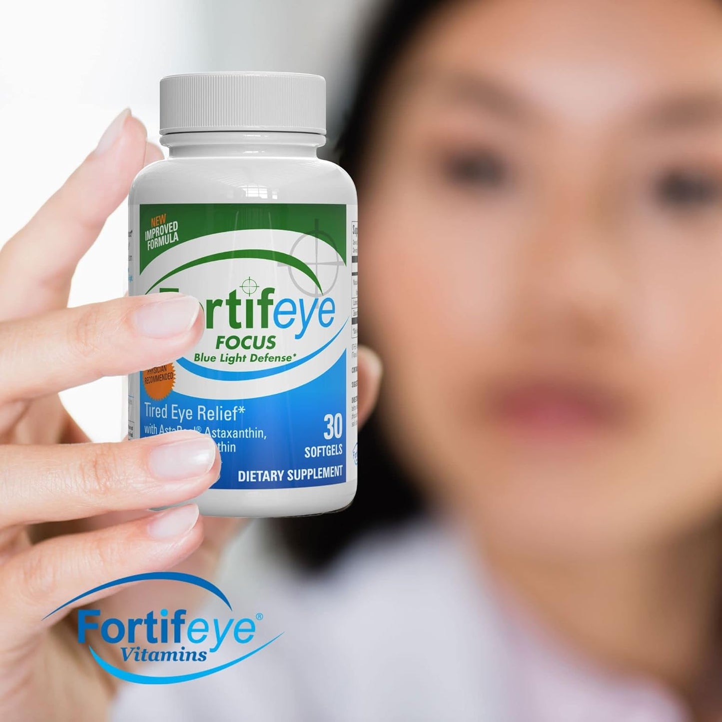 Fortifeye Focus Eye Care Supplement with Triple Carotenoid - Astaxanthin, Lutein, Zeaxanthin - 30 Softgel Capsules