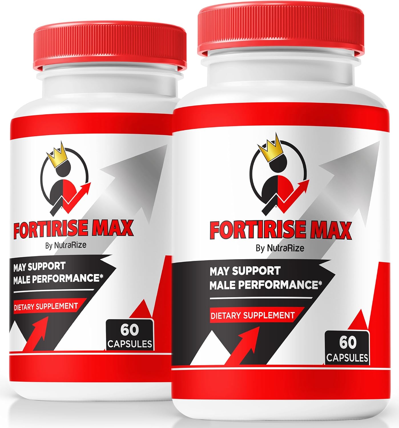 Fortirise Max for Men (2 Pack) - Natural Stamina and Energy Support Supplement for Performance and Health - 120 Capsules