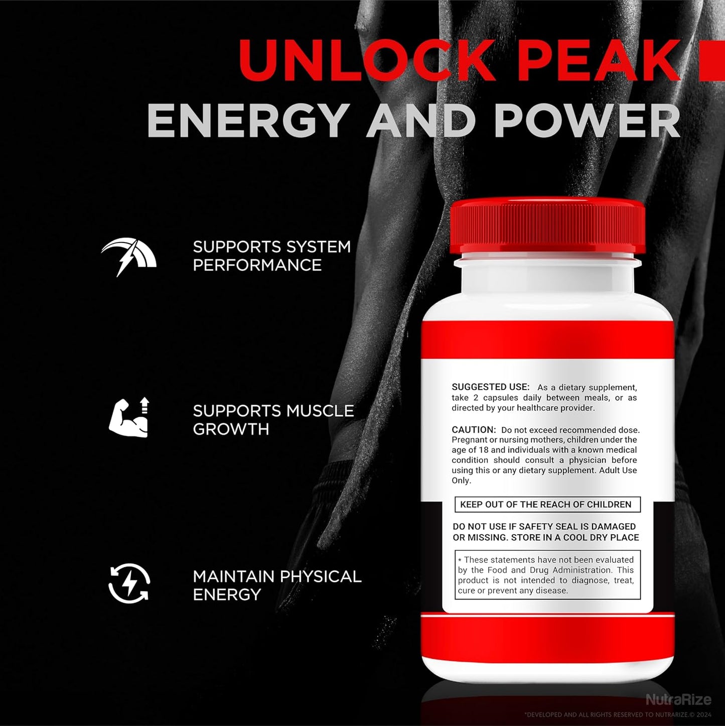 Fortirise Max for Men (2 Pack) - Natural Stamina and Energy Support Supplement for Performance and Health - 120 Capsules